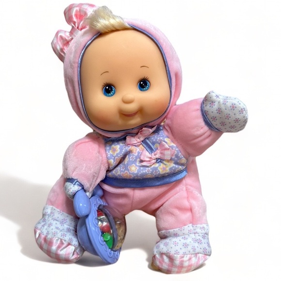 Fisher-Price Other - Vintage Y2K Fisher-Price First Baby Doll with Rattle Soft Plush & Vinyl Face